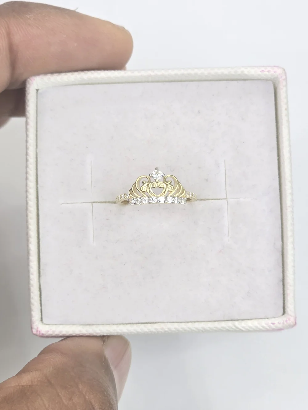 10k Real Gold Crown Ring For Baby